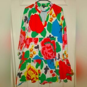 JCrew Tiered Floral Mini Dress